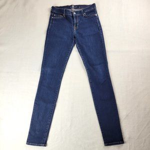 7FAM The Skinny Dark Wash Jeans Size 27